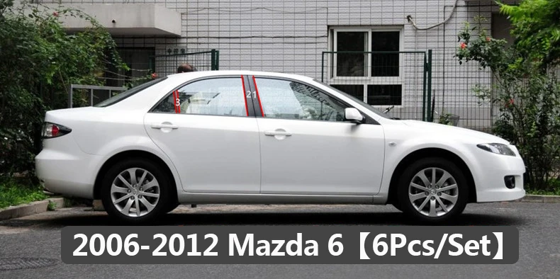 MAZDA 3 AXELA MAZDA 6 ATENZA CX-4 CX-5 Car Window Column Decorative Sticker Mirror Black B C Pillar Cover Mouldings (14)