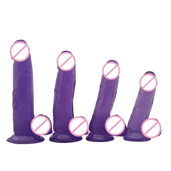 Giant Long Jelly Dildo Penis Realistico Adult Hieha Sex Toy Women Gay Rubber Dick Unisex Gode Dildo with Suction Cup Phallus 5