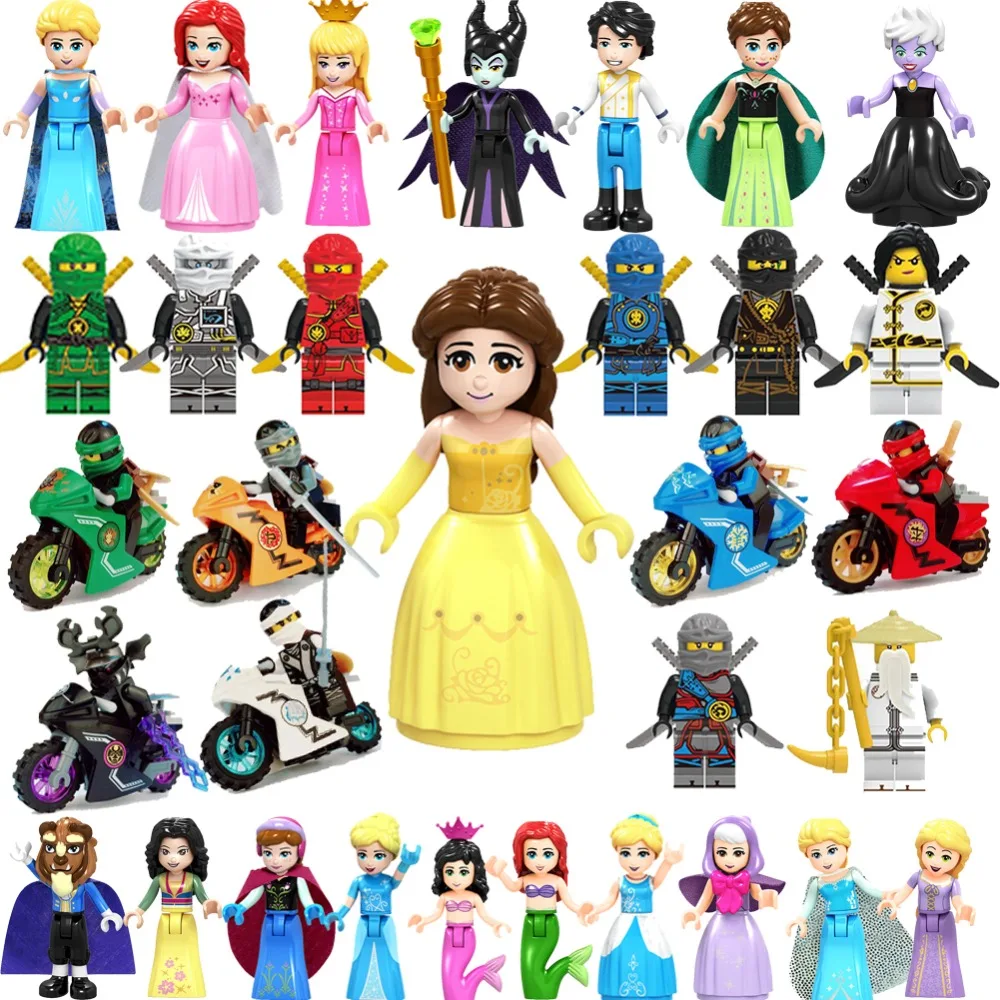 

Hot legoed Disneyee princess toys set Building Blocks playmobil original minecraft oyuncak brinquedo Compatible With legoedings