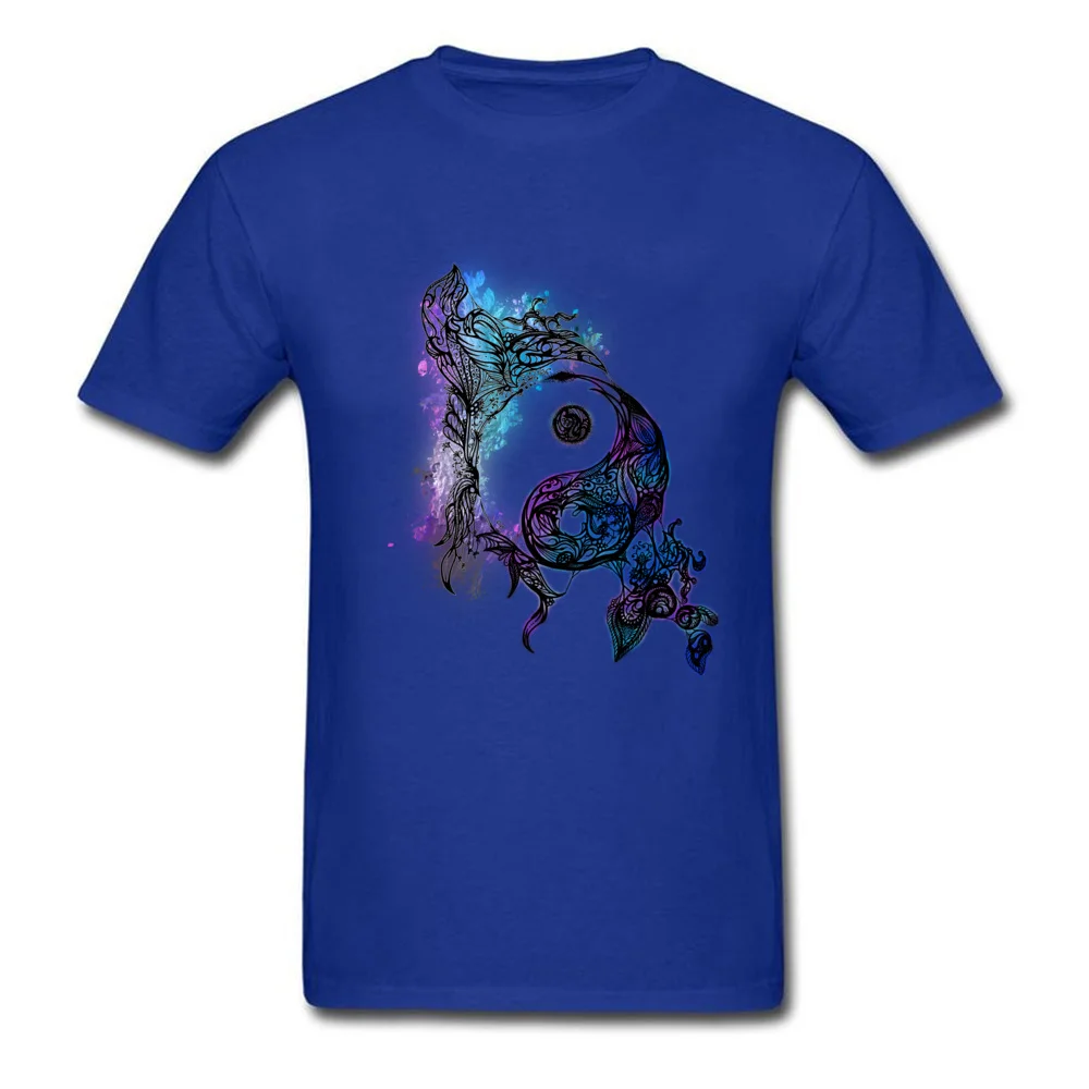 Zen Doodle Yin Yang Magenta Tops T Shirt Labor Day Round Collar Pure Cotton Boy T Shirt Classic Top T-shirts 2018 New Fashion Zen Doodle Yin Yang Magenta blue