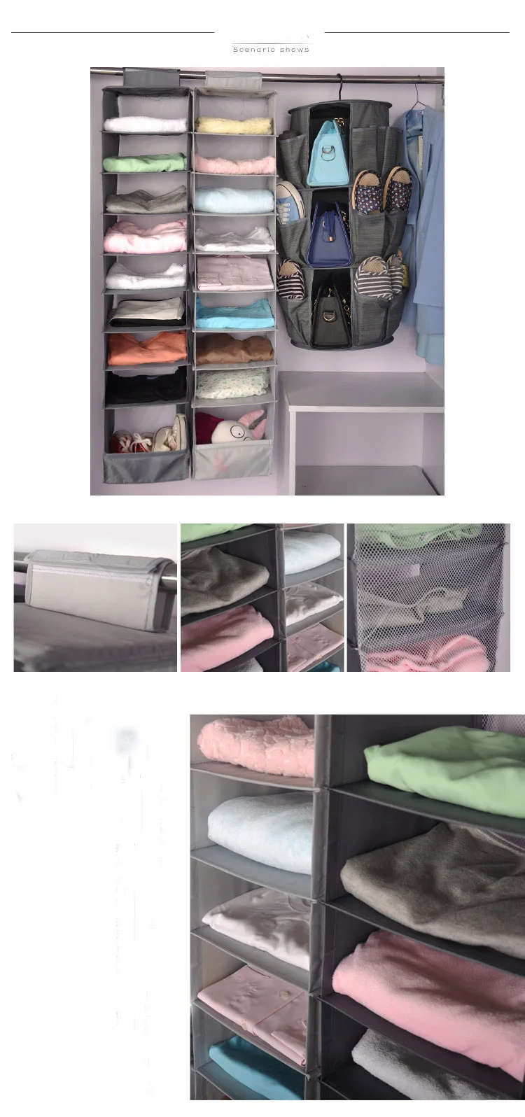 hanging clothes wardrobe