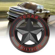 Mayitr Metal TEXAS EDITION Shield Star Emblem Badge Car Fender Side Tail Body Sticker For JEEP Wrangler Liberty Grand Cherokee