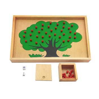 

Montessori Number Apple Elm Kindergarten Early Learning Toys Children's Puzzle Wooden Apple Tree Toys toys for children