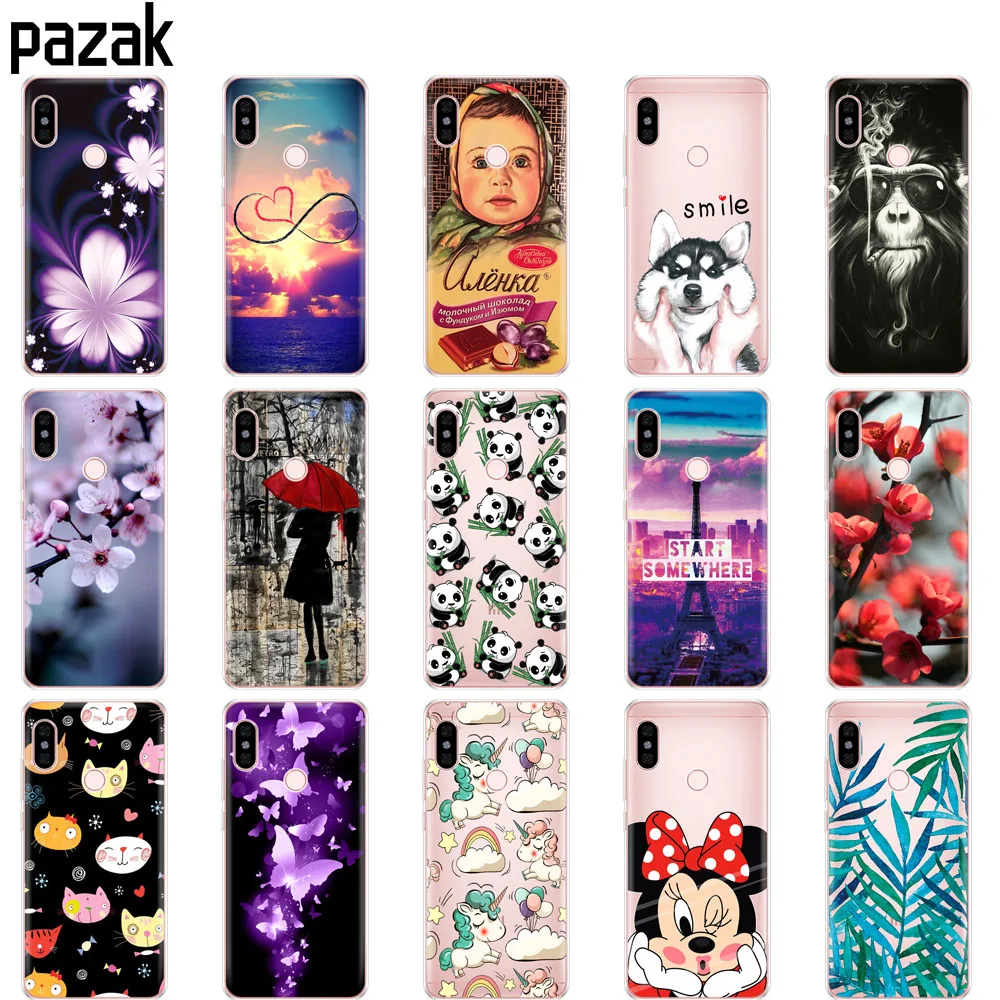 

silicone case For Xiaomi Redmi Note 6 Pro Case 6.26'' Soft TPU Back phone Cover For Xiaomi Redmi Note 6 Pro painting protect bag
