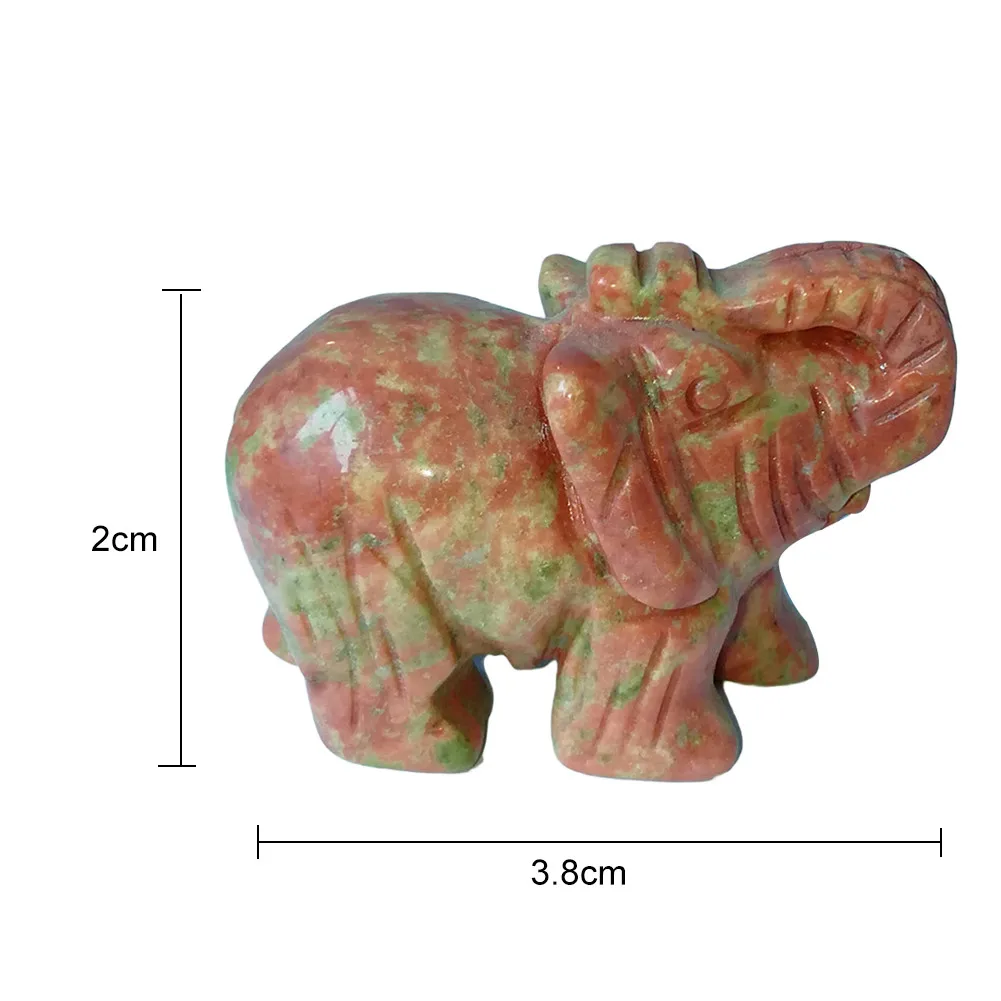 1,5 дюймов слон животное Карманный точильный камень резной слон статуя слона Статуэтка Нефритовый камень слон украшение дома
