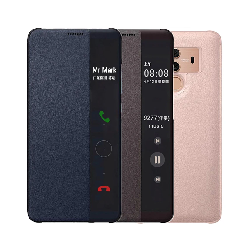 

Flip Wallet Cover Luxury Leather Phone Case For Huawei Mate 10 Pro Huawe Mate10 Mate10pro 10pro 360 Protection Window Smart View