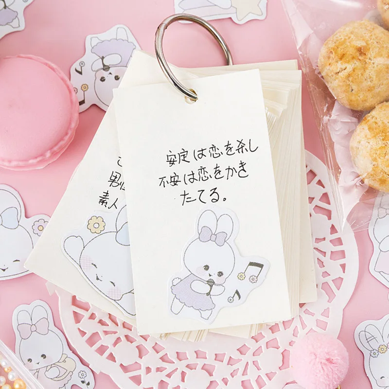 45 шт Kawaii Наклейки кроликов милые канцелярские наклейки пуля бумага для журнала