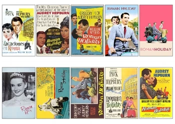 

10 pcs/lot ROMAN HOLIDAY Movie Poster Souvenir Card Sticker DIY Scrapbooking Decoration Planner Stickers Pack Bomb 1054