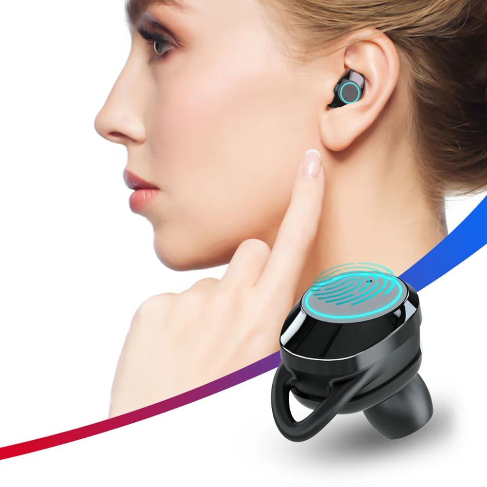 

Hangrui Wireless Headphones Bluetooth 5.0 Earphone Sport Waterproof Earbuds for Samsung iPhone With Charger Box Micphone Headset
