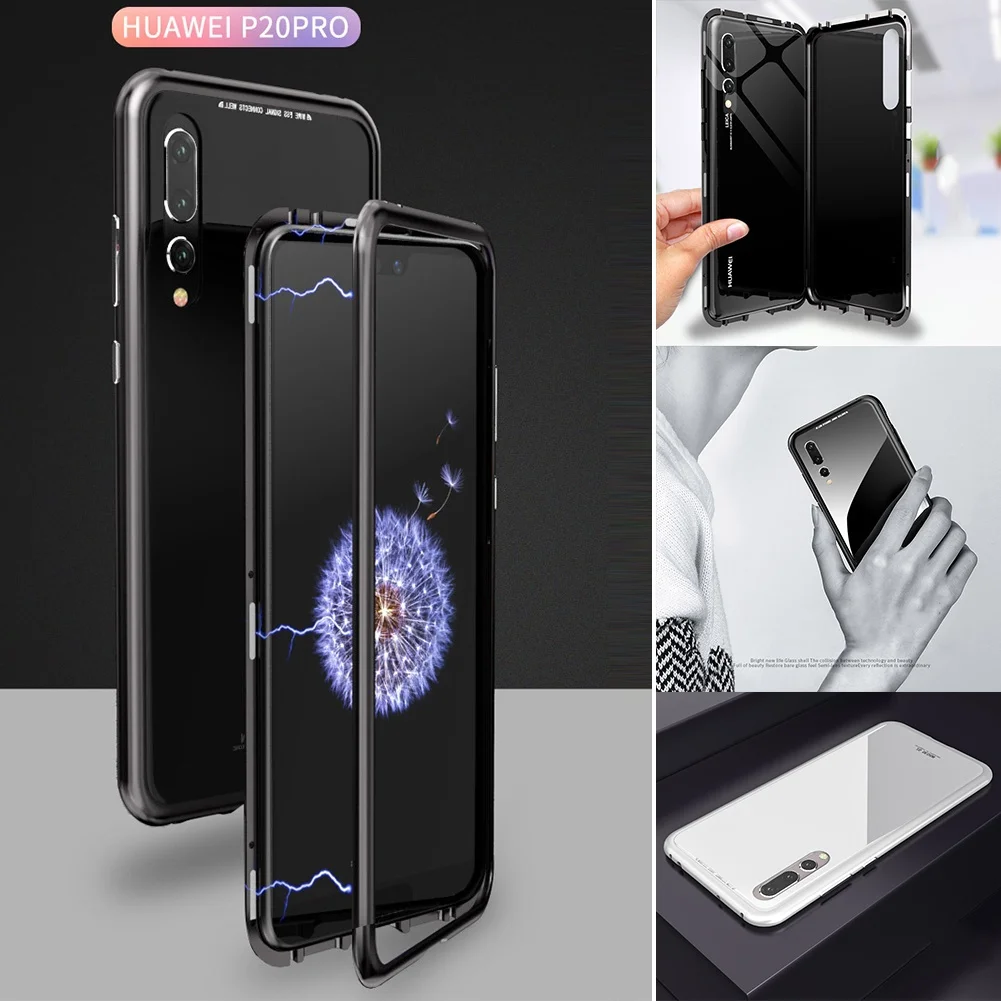 Магнитная адсорбции закаленное Стекло флип чехол для телефона iPhone X 7 8 плюс