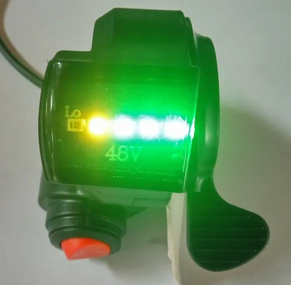 

Battery level indicator thumb/finger shifter with display&lock/on off switch for electric scooter bicycle moped tricycle MTB