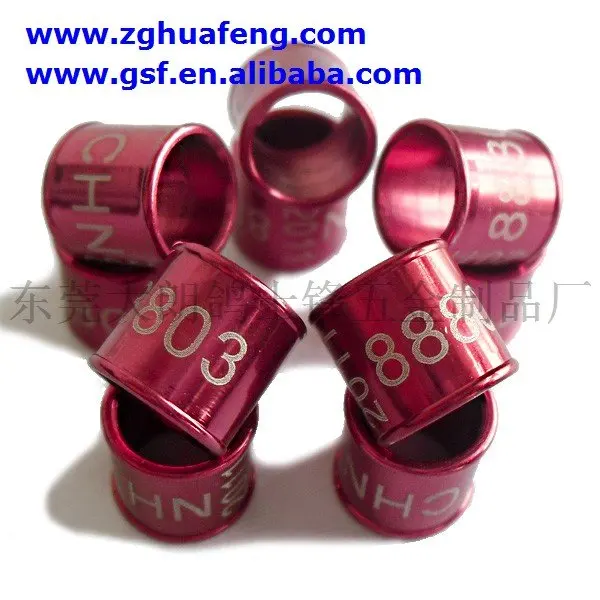 

free shipping 8mm Aluminium Pigeon Ring with letters