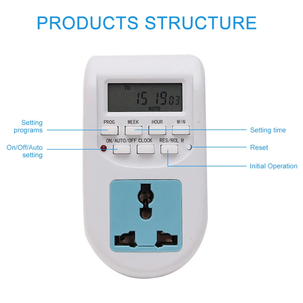 Хорошая штепсельная вилка ЕС Новая энергосберегающая таймер розетка с программируемым электронным таймером цифровой таймер Бытовая техника для домашних устройств