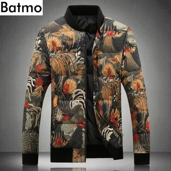 

BATMO 2019 new arrival winter high quality 80% white duck down jackets men,men's winter printed warm coats,plus-size Y18878