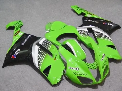 Комплект обтекателей для мотоцикла KAWASAKI Ninja ZX6R 636 07 08 ZX 6R 2007 2008 zx6r ABS зеленый черный