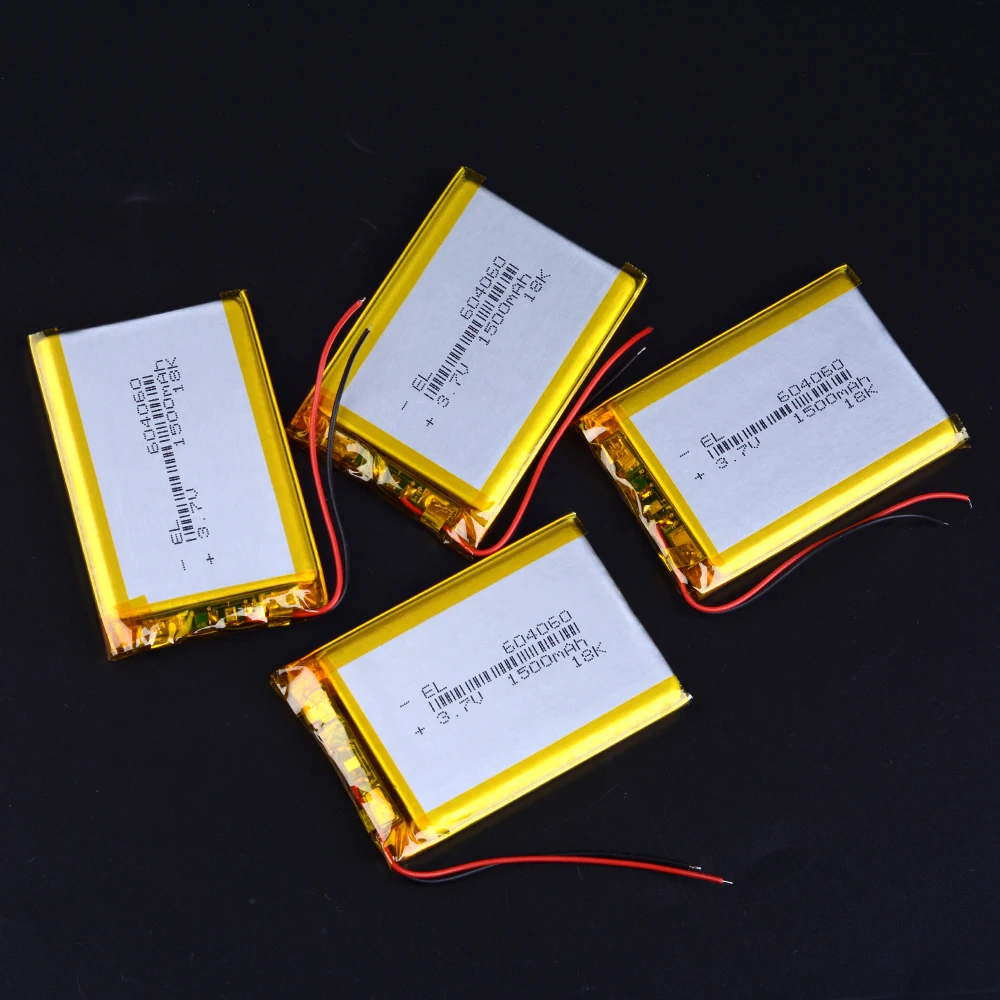 

604060 3.7 V lithium polymer battery 1500 mah DIY mobile emergency power charging treasure Li-Po Rechargeable batteries