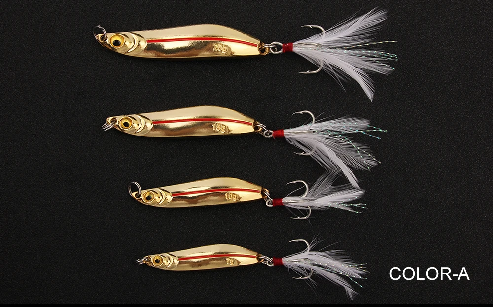 Spinpoler Vertical Jigs Laser Slow Jigging Lure Metal Fishing Casting Spoons 5 Colors 7g 10g 15g 20g Weights, Pack Of 2  (5)