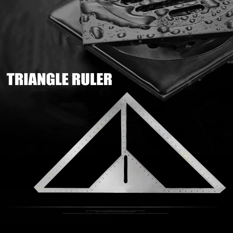 

Angle Measuring Ruler Stainless Steel Multi Function Triangular Floor Drain Ruler Template Tool JDH99