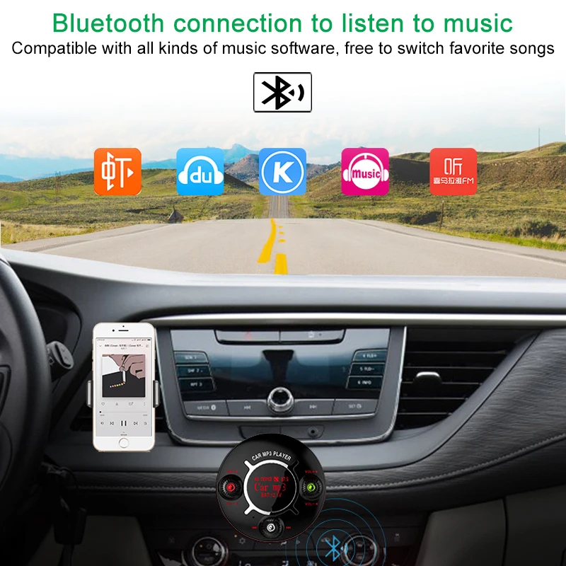 Fm-передатчик Aux модулятор Bluetooth громкой связи автомобильный комплект автомобильный аудио mp3-плеер с 2.1A Быстрая зарядка двойной зарядное устройство usb