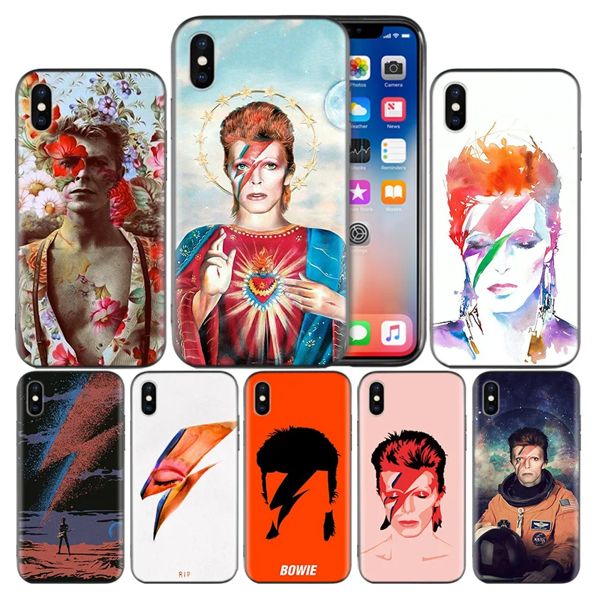 

David Bowie Frosted Fundas Back Case For Apple iPhone 7 8 6 6S Plus X XS MAX XR 5 5S 5C SE 10 Ten Protective Cover Coque