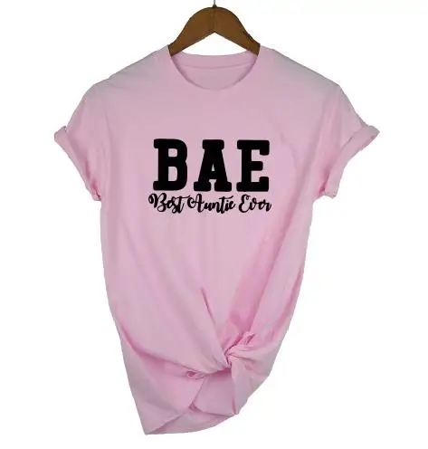PADDY DESIGN BAE Best Auntie Ever I Love My Bae/футболка для всей семьи, топ для новорожденных, модные футболки с короткими рукавами