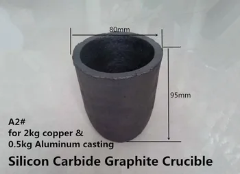 

A2# Silicon Carbide Graphite Crucible for 2kg copper & 0.5kg aluminum melting /Graphite melting Crucible