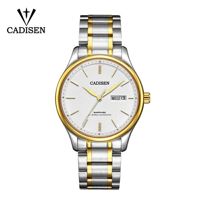 

CADISEN Hot Sale Dropshipping Automatic Mechanical Watches Men Business Casual Waterproof Stainless Steel Band Relogio Masculino