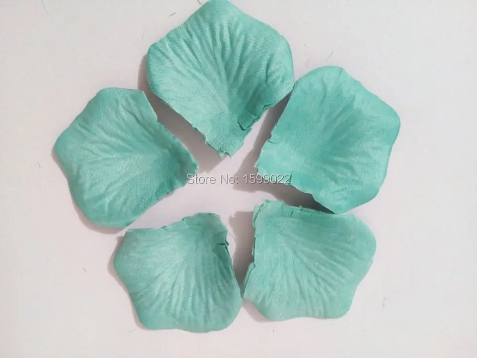 1000pcs 10packs Fake Silk Rose Petals for Weddings Decoration Confetti Artificial Flowers Bridal Party Supplies Robin Egg Blue