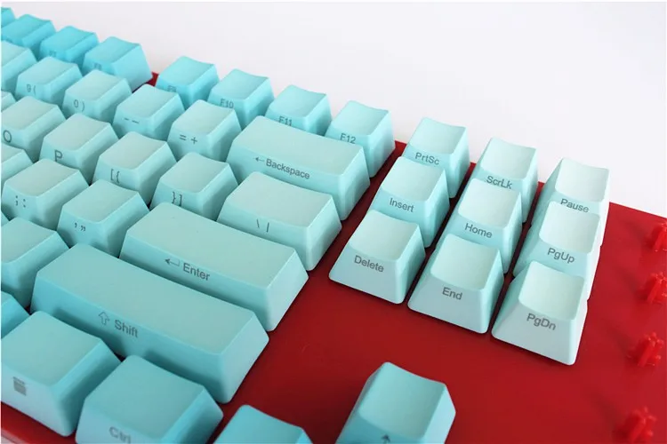 MP 104/87 Cherry MX Переключатель градиентный цвет толстый PBT Keycap Радий гриф с боковой печатью Keycap для механической клавиатуры