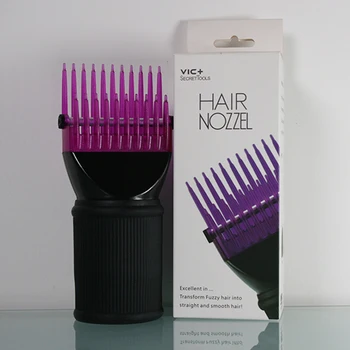 

Fast Drying Hair Diffuser Silicone Teeth Aluminum Tube Hair Straightening Nozzle Concentrator Comb Detangling Smooth Hair 1343