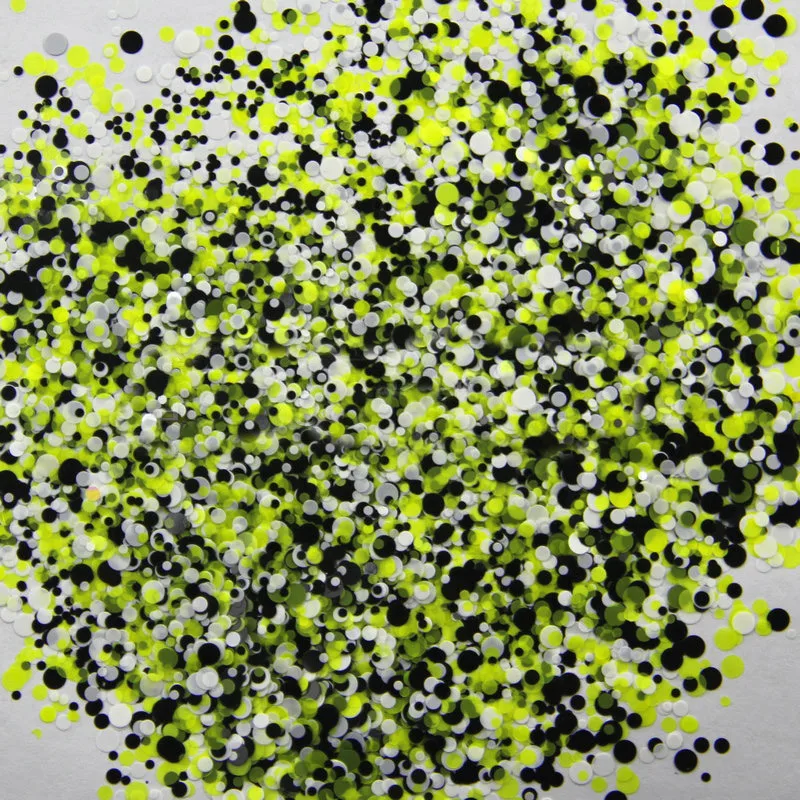 

500Gram/lot Glitter Green White Black Mixed Colors Round Dot Glitter Paillette Spangle for Nail Art Glitter 1/2/3mm Mixed YMP-27
