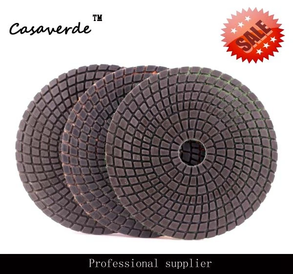 Grit 500,1000 and 1500 Premium 125mm diamond wet polishing pads for