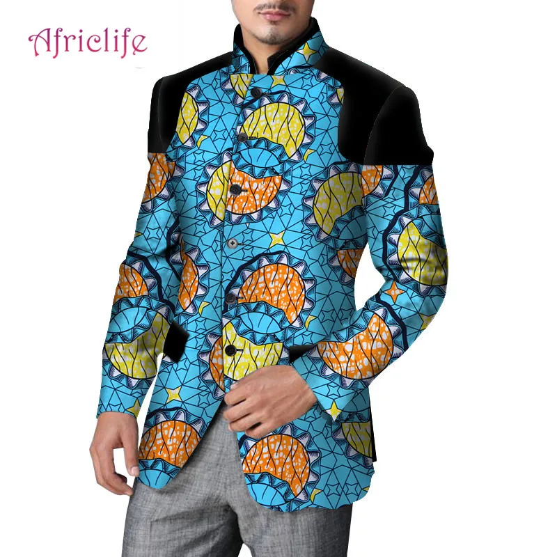 Новинка, модный мужской блейзер в африканском стиле, приталенный модный пиджак, пиджак, верхняя одежда, цветочный Мужской Блейзер, африканская мужская одежда WYN524 - Цвет: 10