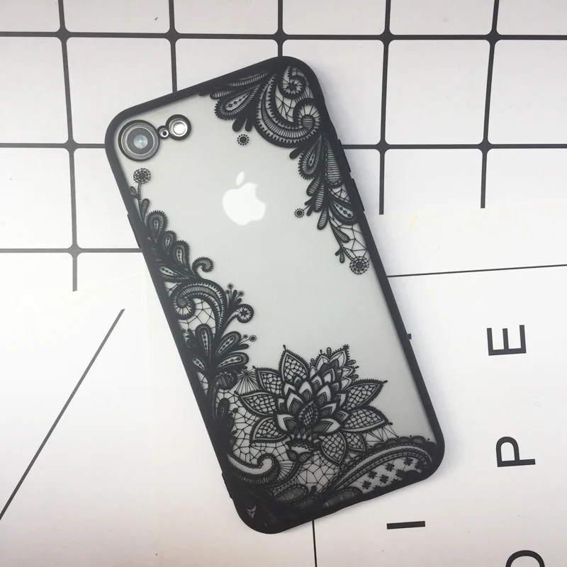Sexy Lace Flower Phone Case For iphone apple X XS Max XR Floral TPU Full Cover for iPhone 7 8 6 6S Plus Matte Case Coque 2018New (2)