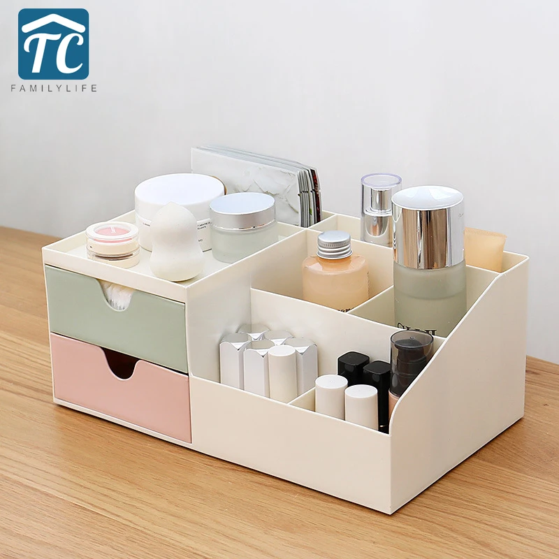 

Drawer Desktop Storage Box Cosmetics Office Pencil Sundries Case Organizer Makeup Small Objects Plastic Holder Container Jewelry