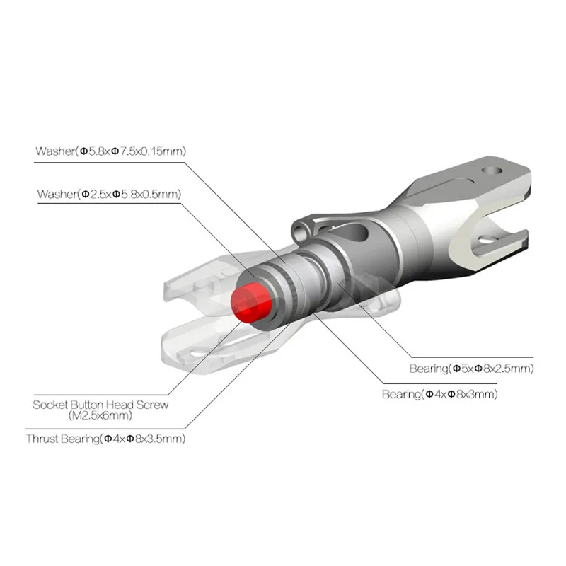 ALZRC Devil 380 420 Быстрый металлический держатель хвостового ротора M2.5 для Devil 380 FAST/Devil 420 FAST для радиоуправляемого вертолета аксессуары