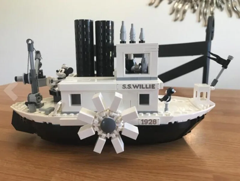 2019-Mickey-Steamboat-Willie-Set-compatible-legoings-21317-Building-Blocks-Bricks-toys-for-children-Gifts-Kid