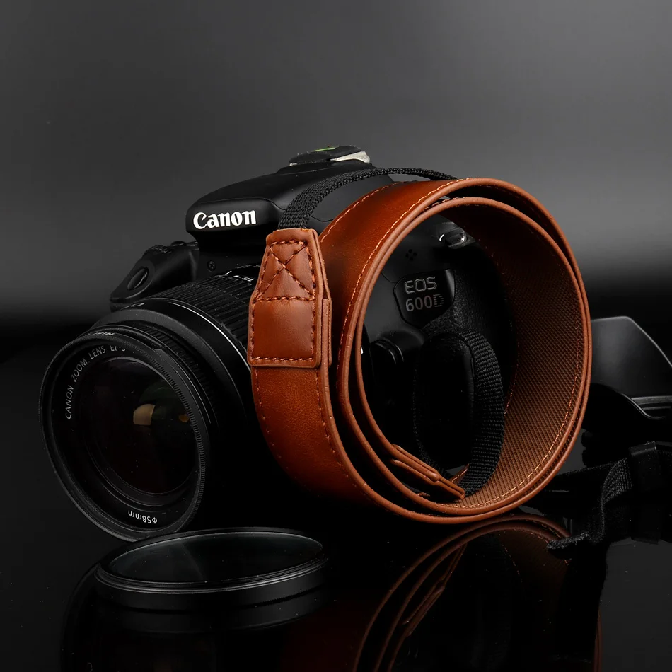 PU Leather Camera Strap shoulder wrist Neck Strap For