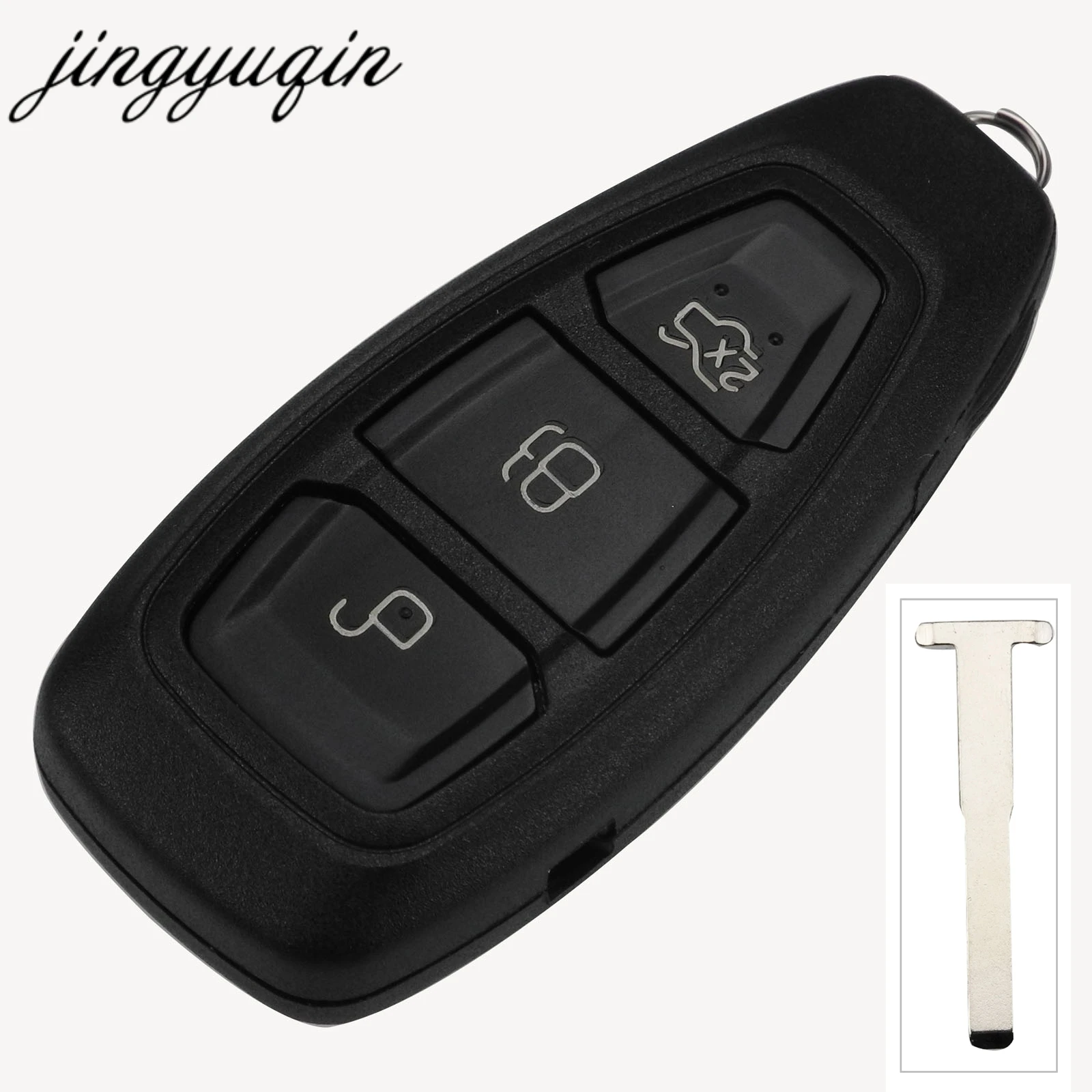 Jinyuqin 3 кнопки дистанционного смарт ключа чехол для Ford Focus C Max Mondeo Kuga Fiesta Titanium FOB