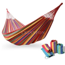 100 шт./лот гамак с парашютом, ультралегкие радужные хлопковые гамаки-портативные компактные дорожные гамаки с веревками для деревьев и рюкзаком