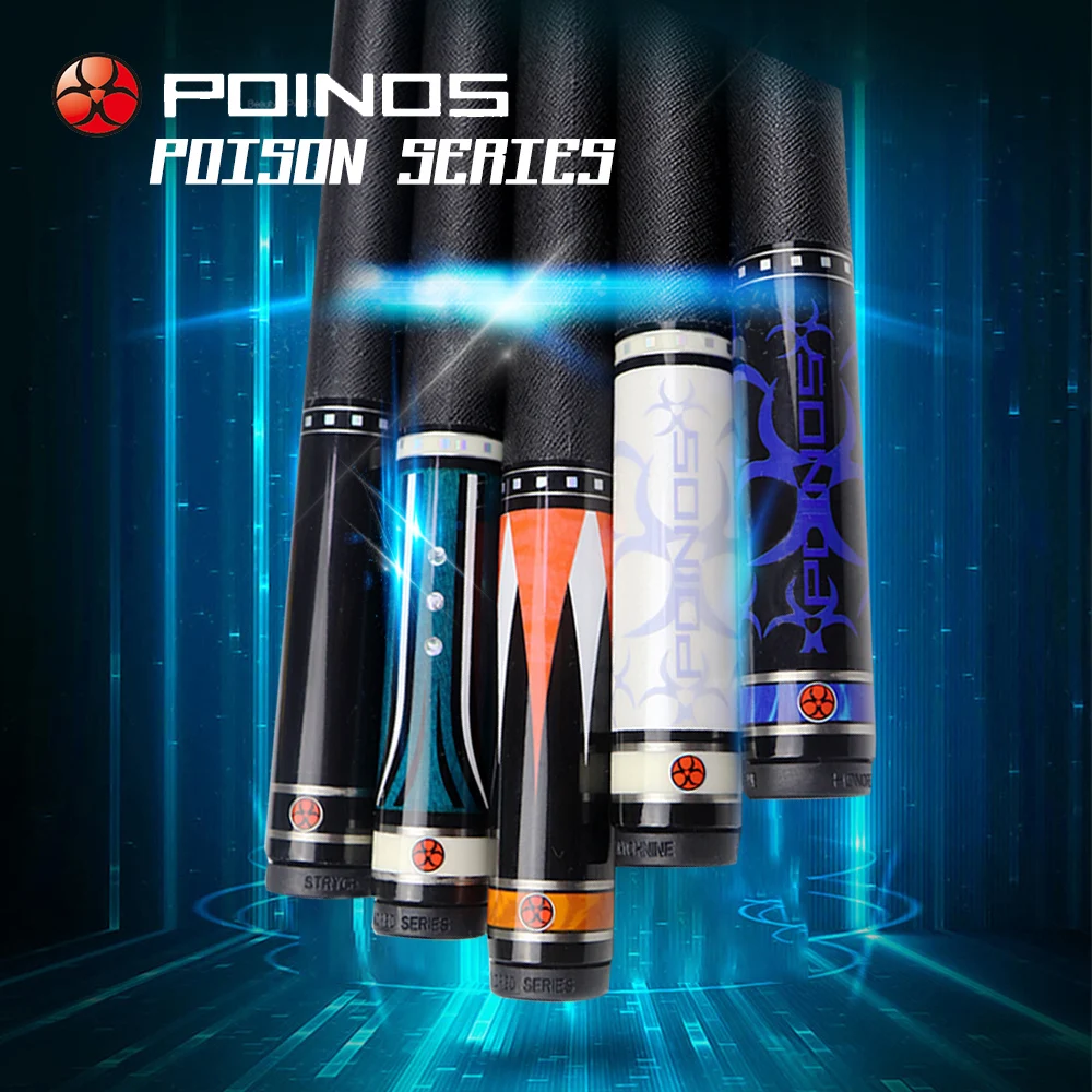 

POINOS BP Series Billiard Pool Cue 5 Colors Option 10/11.5mm Tip Professional Maple Shaft Handmade Cue Billiar Durable Stick