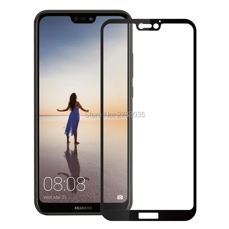 Для Huawei P20 Lite / Nova 3e 5 84 &quotновая твердость 9H 2.5D полное покрытие закаленное стекло
