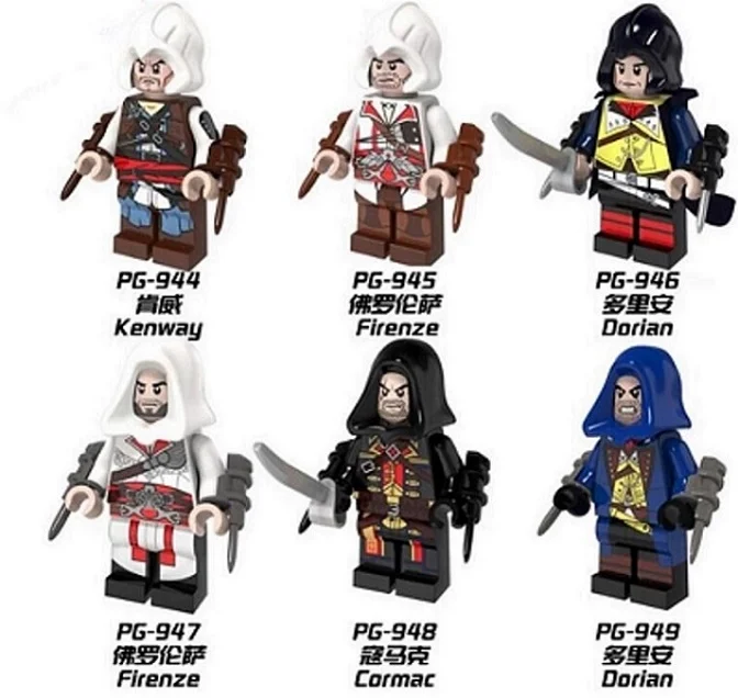 

PG8020 Building Blocks Super Heroes Avengers Kenway Firenze Dorian Cormac figures Assemble Single Sale Model Kids Toys Gift