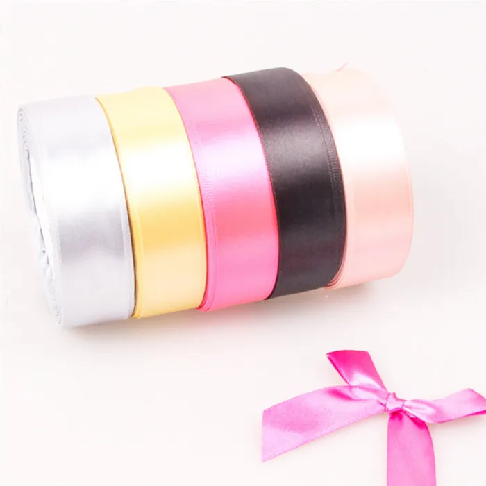 25 ярдов 6 9 12 15 19 25 38 мм цвета атласные ленты для упаковки подарков DIY рождественские подарки вечерние украшения на свадьбу День рождения