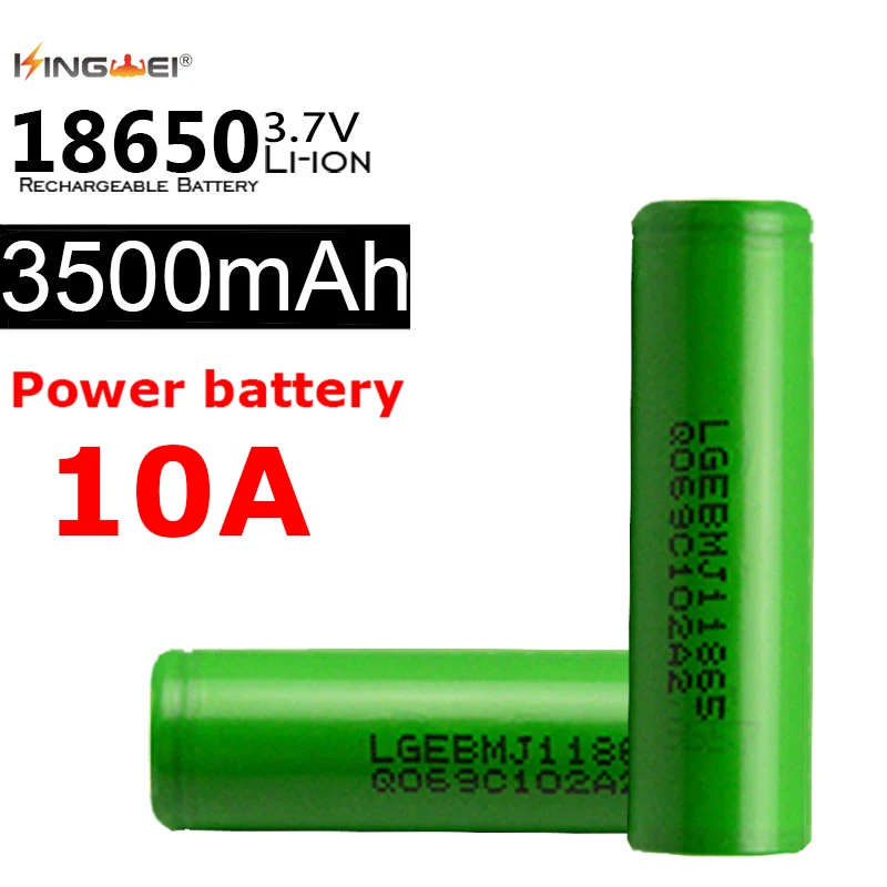 4 шт. высокомощные 100% оригинальные литиевые аккумуляторы 18650 для LG MJ1 3500 мАч 3 7 В 10