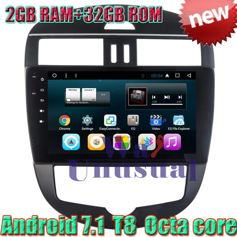 Wanuary 10 1 &quotВосьмиядерный 32G 2G RAM Android 7 GPS навигация для Nissan Tiida H 2011 2012 2013 2014 2015 с BT WIFI