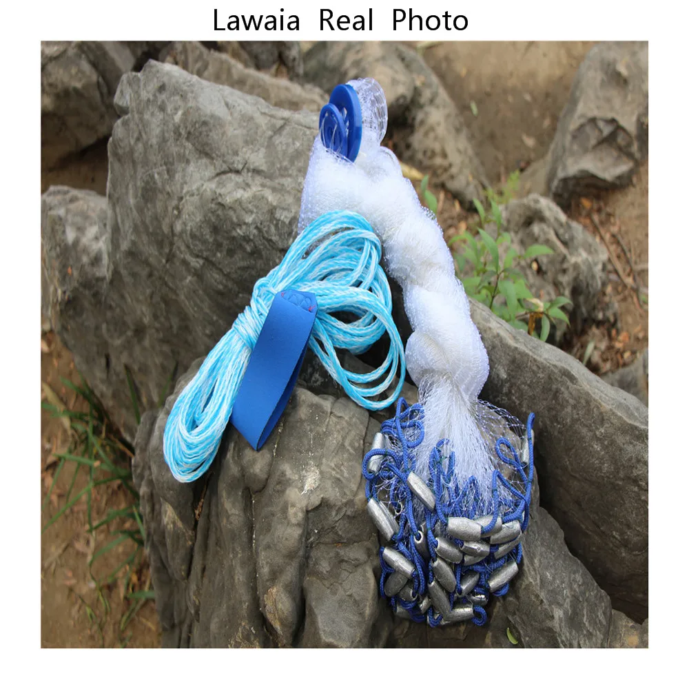 

Lawaia Lead folding fishing net Lead monofilament fishing net Lead cast net fishing diameter 2.4-4.2m mesh 1*1cm