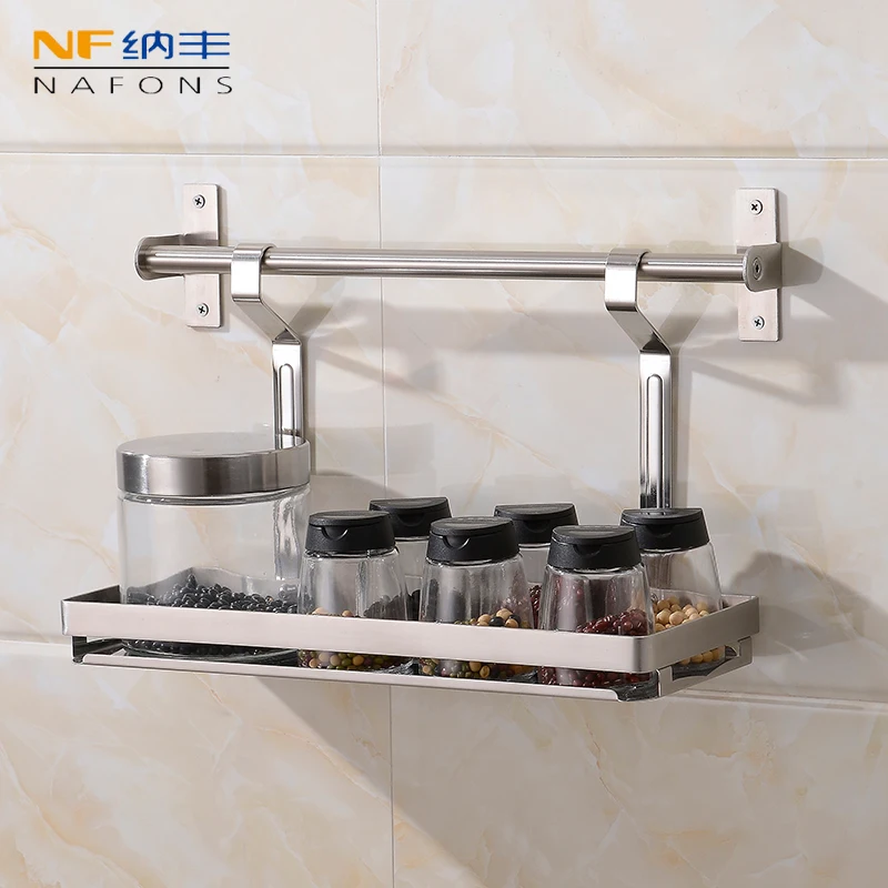 معدن قوي الأسود رف مطبخ 304 الفولاذ المقاوم للصدأ المطبخ قلادة التوابل رف الجدار شنقا حامل سكاكين تخزين حامل معدن قوي الأسود رف مطبخ 304 الفولاذ المقاوم للصدأ المطبخ قلادة التوابل رف الجدار شنقا حامل سكاكين تخزين حامل