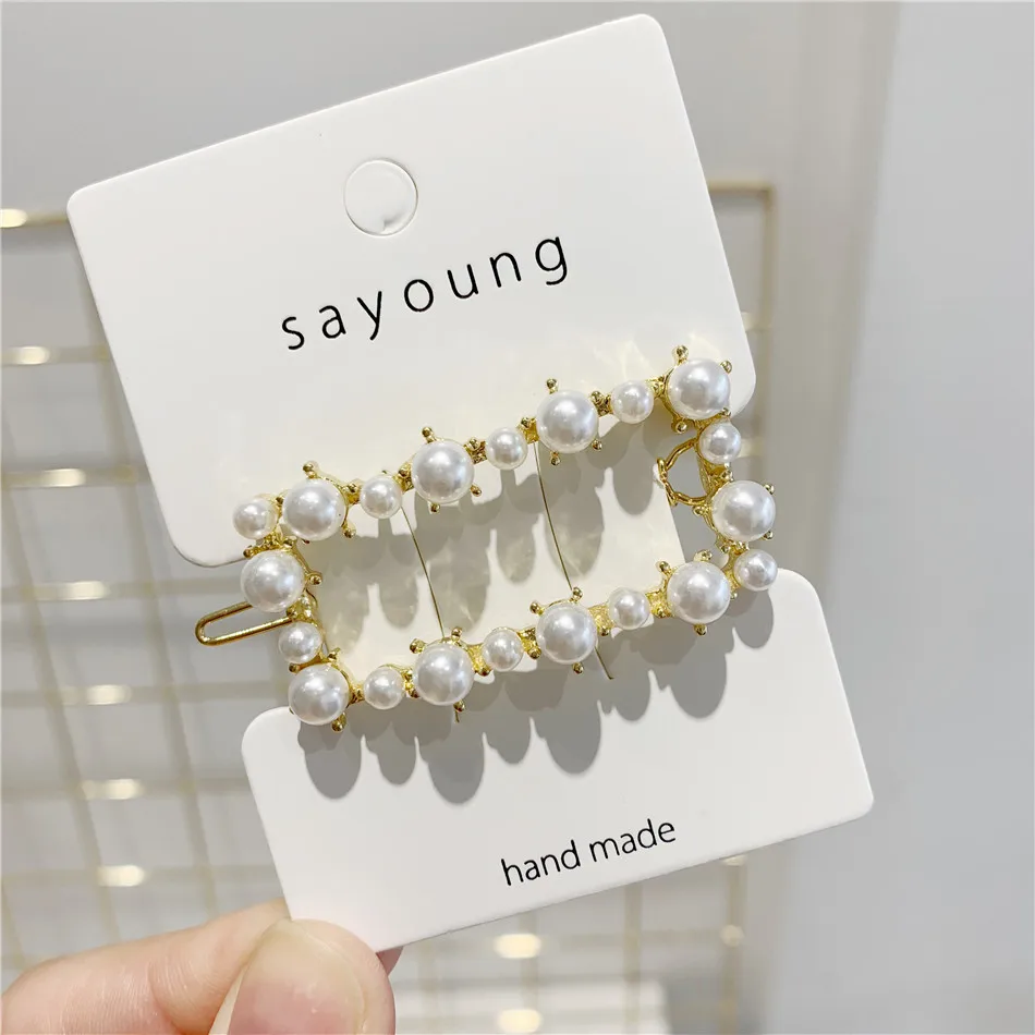

Star Round Shape Pearl Metal Hair Clips Women Ladies Hairpin Girls Barrette Bobby Hairgrip Hair Accessories Decor Dropshipping