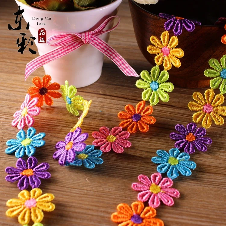 Кружевная лента с вышивкой 6 цветов 15 ярдов * 2 5 см|clothes accessories|lace ribbonembroidery lace ribbon |